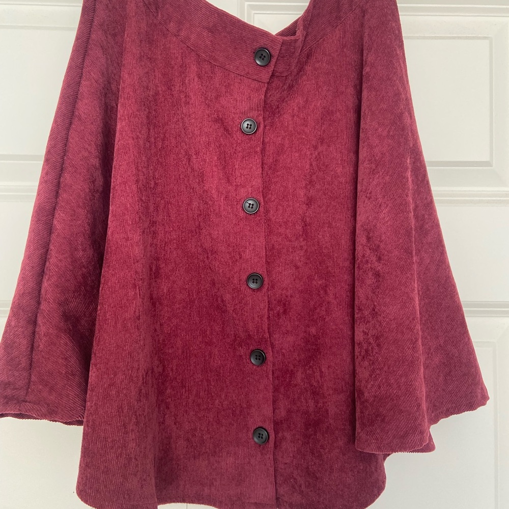 Maroon corduroy skater skirt